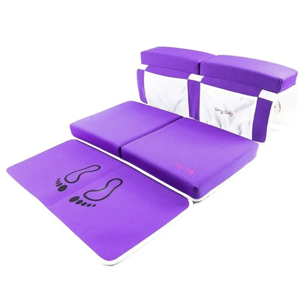 Padded Baby Bath Kneeler Mat Quick Dry Neoprene Tub Side Knee Cushion Toy Pocket